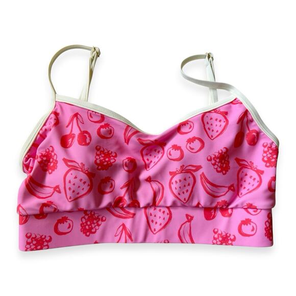 Lime Ricki x TruFru Fruity Doodles Bralette Pink/Red Size Medium NWT - Picture 3 of 6